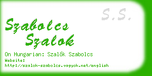 szabolcs szalok business card