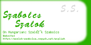 szabolcs szalok business card